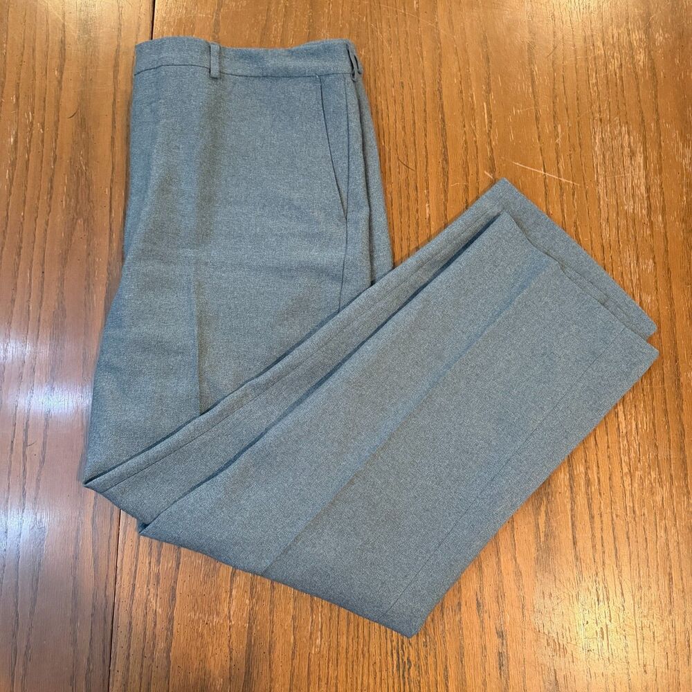 Vintage Perma-Prest Flexslax Dress Pants Gray W38 x L32 Made USA Polyester